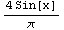 (4 Sin[x])/π